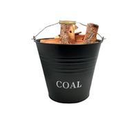 Fireside Black Iron Coal Bucket Coal Hod Shuttle Log Fireplace Wood Ash Storage UK (12 Litre Coal Bucket)