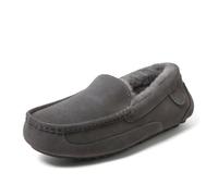 Fireside by Dearfoams Melbourne, Men's Slippers, Grey Grey Solid, 10.5 UK