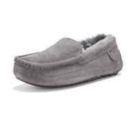 Fireside by Dearfoams Melbourne, Men's Slippers, Grey Grey Solid, 11.5 UK