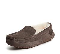 Fireside by Dearfoams Men's Melbourne Shearling Indoor/Outdoor Moccasin Slipper with Wide Widths, Coffee, 10 UK