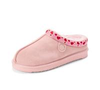 Fireside by Dearfoams Women’s Greta Genuine Shearling Clog Slippers, 100% Natural Suede Clogs for Outdoor & Indoor