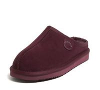 Fireside by Dearfoams Women's Greta Genuine Shearling Indoor Outdoor Clog, Fig Purple, 8 UK