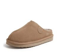 Fireside by Dearfoams Women's Greta Shearling Indoor/Outdoor Clog Slipper, Driftwood, 5 UK