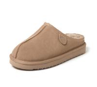 Fireside by Dearfoams Women's Greta Shearling Indoor/Outdoor Clog Slipper, Driftwood, 5 UK