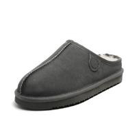 Fireside by Dearfoams Women's Greta Shearling Indoor/Outdoor Clog Slipper, Grey, 7 UK