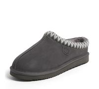 Fireside by Dearfoams Women's Greta Shearling Indoor/Outdoor Clog Slipper, Grey Taping, 7 UK