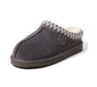Fireside by Dearfoams Women's Greta Shearling Indoor/Outdoor Clog Slipper, Grey Taping, 8 UK