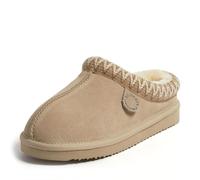Fireside by Dearfoams Women's Greta Shearling Indoor/Outdoor Clog Slipper, Sand Taping, 3 UK