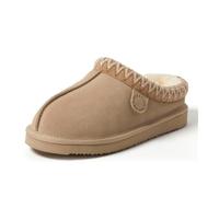 Fireside by Dearfoams Women's Greta Shearling Indoor/Outdoor Clog Slipper, Sand Taping, 7 UK
