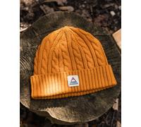 Fireside Cable Knit Beanie in Sunrise Orange