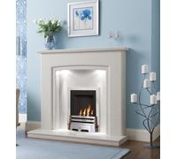 Fireside Carmela Polar White Marble Fireplace