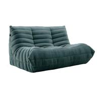 Fireside Chair - Double Seat Soft Suede Lounge Sofa, Lazy Floor Couch for Living Room and Bedroom Comfort