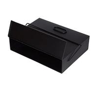 Fireside Galvanised Ash Carrier Box - 15L Metal Ash Storage Bin With Lid For Fireplace & Stove (Black)