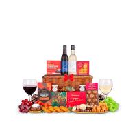 Fireside Hamper - Festive Food Basket - Family Treat - Chocolate Selection - Christmas Wine - Corporate Gifting - Staff Treats