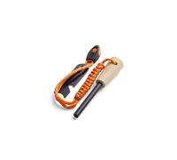Firesteel Fire Starter, Magnesium Survival Flint and Steel Kit, Flint Striker Multi Tool & Chunky Wooden Handle 10000 Strikes Outdoor Emergency