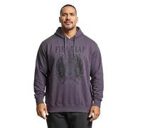 Firetrap Big & Tall Men’s Vintage Rock & Roll Guitar Graphic Pullover Hoodie Soft Fleece Sweatshirt Adjustable Drawstring Heavyweight Oversized Hoodie for Casual & Everyday Comfort Dark Grey 4XL