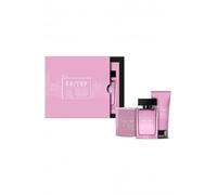 Firetrap Women's Her Eau de Toilette Spray 50ml Body Wash 100ml, Scented Candle 160g in White Firetrap White 50ml