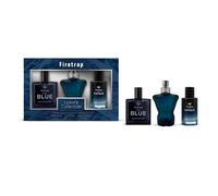 Firetrap Luxury Collection Men's Fragrance Gift Set, Dark Blue, Wild Savage, Eau de Toilette, 3-Piece Premium Perfume Set