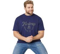 Firetrap Men’s Plus-Size Big & Tall Skull Graphic T-Shirt, Short Sleeve Cotton Tee, Crew Neck, Casual Modern Fit, Stylish Comfortable Top, Oversized Muscle Tee, Men’s Summer Shirt Navy 4XL