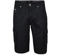 Firetrap Men Shorts Chino Cotton Shorts Zip Fly Summer Half Pants with Belt Loops Casual Bottoms with Pockets Black 32