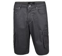 Firetrap Men Shorts Chino Cotton Shorts Zip Fly Summer Half Pants with Belt Loops Casual Bottoms with Pockets Charcoal 36