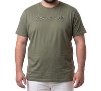 Firetrap Mens T-Shirt Designer Branded Chest Logo Crew Neck Short Sleeve Casual Cotton Khaki 3XL