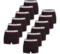 Firetrap Mens 12 Pack Designer Boxer Shorts, Underwear Gift Set Trunks Comfortable Stretch Cotton Plain Colours Mens Briefs All Black XXL