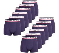 Firetrap Mens 12 Pack Designer Boxer Shorts, Underwear Gift Set Trunks Comfortable Stretch Cotton Plain Colours Mens Briefs All Blue XL