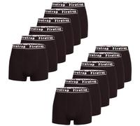 Firetrap Mens 12 Pack Designer Boxer Shorts, Underwear Gift Set Trunks Comfortable Stretch Cotton Plain Colours Mens Briefs All Black XL