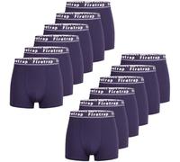 Firetrap Mens 12 Pack Designer Boxer Shorts, Underwear Gift Set Trunks Comfortable Stretch Cotton Plain Colours Mens Briefs All Blue XL
