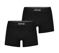 Firetrap Mens 2 Pack Trunks Black/Black Small