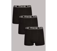 Firetrap Men's 3 Pack Cotton Stretch Boxers with Logo Waistband in Black | Size: Large Firetrap Black L
