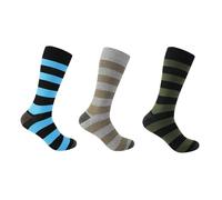 Firetrap Mens 3 Pack Strip Socks Bold Stripe Asst 7-11