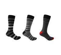 Firetrap Mens 3 Pack Strip Socks Dark Stripe Asst 7-11