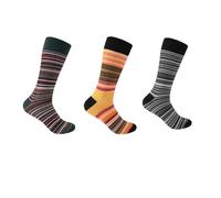 Firetrap Mens 3 Pack Strip Socks Pin Stripe Asst 7-11