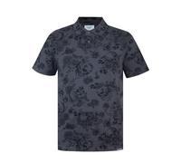 Firetrap Mens All Over Print Polo Top Charcoal M