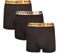 Firetrap Mens Boxers 3 Pack Trunks - Cotton Soft Comfortable Boxer Shorts for Men - Essential Mens Underwear 3 PACK ASSORTED WALLACE M