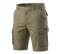 Firetrap Mens Cargo Chino Shorts - Stretch Cotton Casual Combat Shorts with Multi Pockets - Lightweight Summer Walking Shorts in Khaki for Travel, Hiking, Workwear, Holiday & Daily Wear