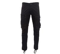 Firetrap Mens Cargo Chinos Pants Wash Black 32W / 32L