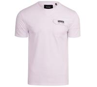 Firetrap Men's Cotton T-Shirt - Classic Fit Crew Neck with Chest Pocket & Signature Logo | Streetwear Essential | Designer Plain Branded Tee White S