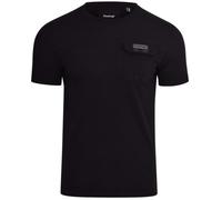 Firetrap Men's Cotton T-Shirt - Classic Fit Crew Neck with Chest Pocket & Signature Logo | Streetwear Essential | Designer Plain Branded Tee Black M