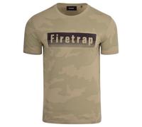 Firetrap Men's Designer Signature Logo Print Short Sleeved Shirt Top Seagrass M
