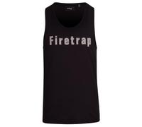 Firetrap Mens Designer Vest Sublimation Print Sleeveless Summer Fashion Tank - Beach Gym Training Black XL