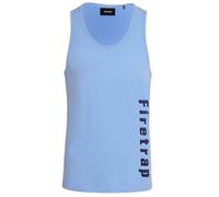 Firetrap Mens Designer Vest Sublimation Print Sleeveless Summer Fashion Tank - Beach Gym Training Sky Blue L