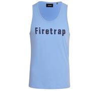Firetrap Mens Designer Vest Sublimation Print Sleeveless Summer Fashion Tank - Beach Gym Training Sky Blue L