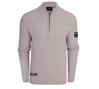 Firetrap Men's Fashion Designer 1/4 Zip Jumper - Cotton Blend Warm Winter Quarter Zip Pullover Sweaters - Heavyweight Knitted Knitwear Jumpers, Casual Smart 1/2 Half Zipper Mens Clothing
