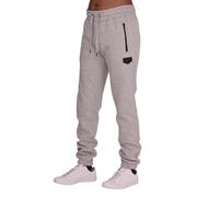 Firetrap Mens Fleece Cotton Jogging Bottoms with Zip Pockets Designer Black Joggers Trousers Grey XXL