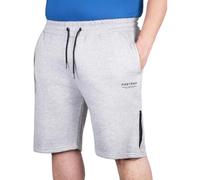 Firetrap Men's Fleece Jogger Shorts Plain Summer Sweat Bottoms Soft Jersey Fabric with Back Pocket Elastic Waist & Drawcord Casual Gym & Lounge Wear Grey Marl XL