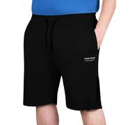Firetrap Men's Fleece Jogger Shorts Plain Summer Sweat Bottoms Soft Jersey Fabric with Back Pocket Elastic Waist & Drawcord Casual Gym & Lounge Wear Black XL