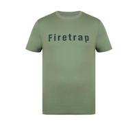 Firetrap Mens Large Logo T-Shirt Khaki 3XL